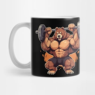 bear lifting weight Mug